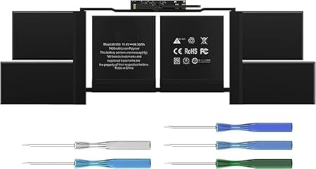 A1990 A1953 Battery Replacement Laptop Battery for MacBook Pro 15 Inch A1990 Battery Mid 2018 2019 Replacement Battery Lithium Polymer EMC 3215 3359 (11.4V 84.36WH 7400mAh) (A1953 Battery)